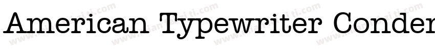 American Typewriter Condensed BQ Me字体转换